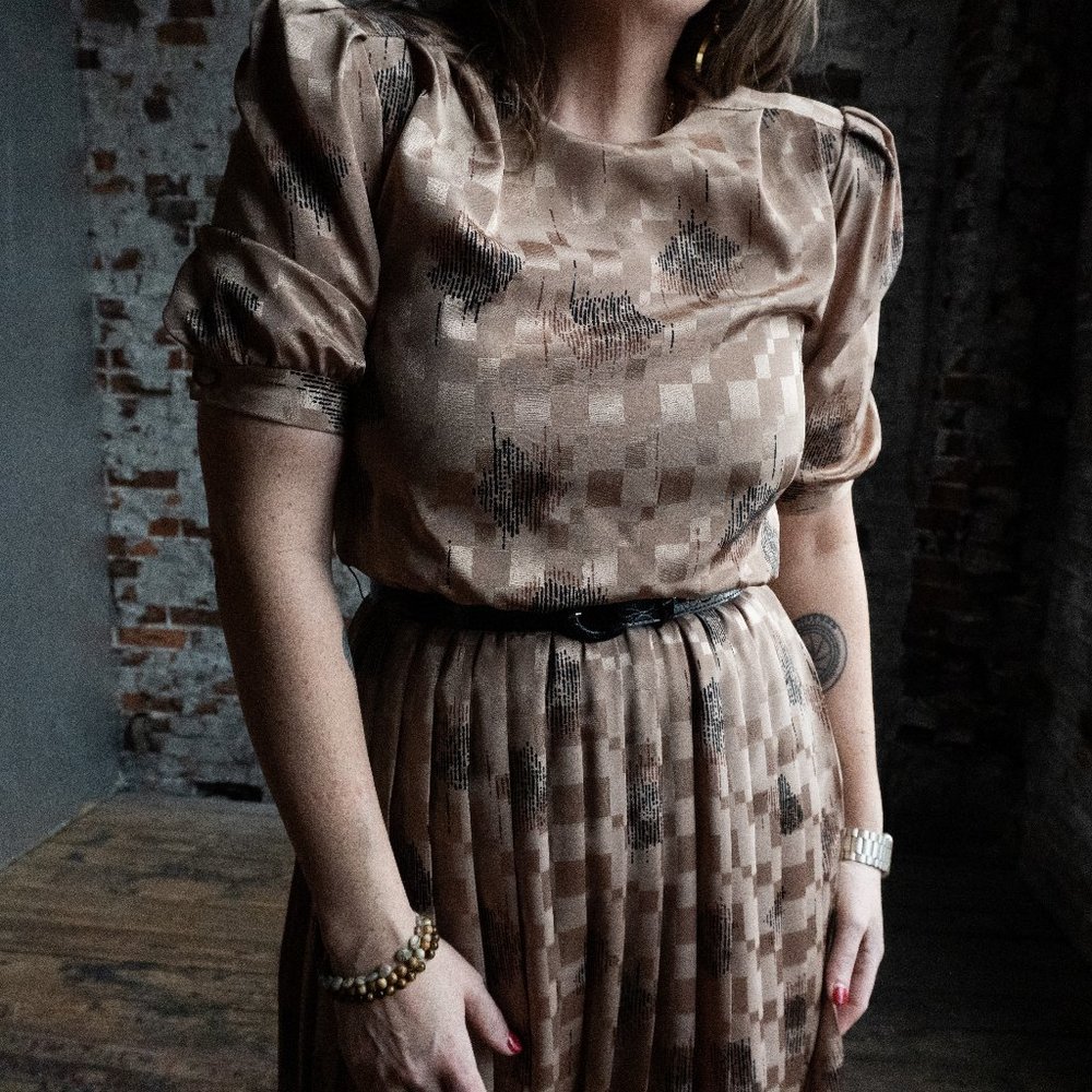 Vintage Alexis Petites 80s Secretary Dress Medium